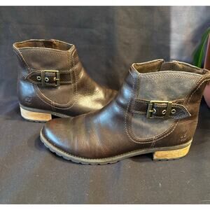Women’s Timberland Earthkeepers Leather Bethel Zip On Ankle Boots Brown size 8.5